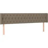Syfax Kopfteil mit Ohren Taupe 203x16x78/88 cm Stoff