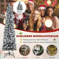 Northio 180 cm Weihnachtsbaum Schneebedeckter Christbaum mit 150 Warmweißen Lichtern