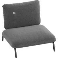 Costway Loungesessel, Polsterstuhl mit breitem & tiefem Sitz, Relaxsessel bis 250 kg, Sessel für Wohnzimmer, Schlafzimmer, Büro, 92x97x82 cm, Grau