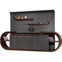 AEA Wohnwand Sideboard Schrank Modern Design Grau Wohnzimmer Arbeitszimmer