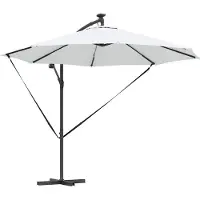 Syfax Sonnenschirm Sand 294 x 294 x 248 cm Polyester und Aluminium