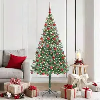 vidaXL "Schlussverkauf" Künstlicher Weihnachtsbaum(1 pc) - Kunstbaum/Tannenbaum - Grün 180 cm PVC und Stahl C7721