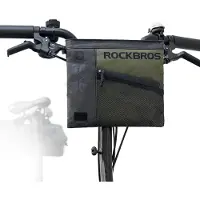 RockBros Fahrrad Lenkertasche mit Schultergurt 1,5 L wasserabweisend für Faltrad Schwarz-Grün
