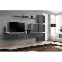 Xl Moebel Gmbh Grau Moderne Wohnwand Wohnzimmer Design TV Ständer Luxus Sideboard Schrank neu