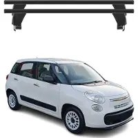 Menabo Dachträger Grundtäger für Fiat 500L 2012-2024 ABE Aluminium Schwarz 2tlg