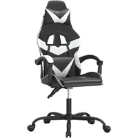 Syfax Gaming-Stuhl Schwarz und Weiß Kunstleder