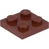 LEGO 2x2 Platten 3022 - 250 Stück Rotbraun