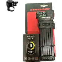 Trelock Faltschloss FS 360 Länge 85 cm Level 9 inkl. Fahrradklingel