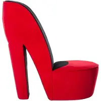vidaXL "2026 Aktion"Stuhl in Stöckelschuh-Form/Einzelsessel moderne - CLORIS - Relaxsessel - TV-Sessel, Rot Samt - 43 x 82,5 x 85,5 cm - DEMöbel9831013