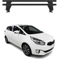 Menabo Dachträger Grundtäger für Kia Carens 2013-2019 ABE Aluminium Schwarz 2tlg