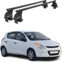 Menabo Dachträger Grundtäger für Hyundai i20 2008-2014 50kg Stahl Schwarz 2 tlg