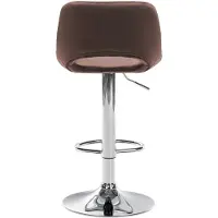CLP Barhocker Camden Samt chrom - braun