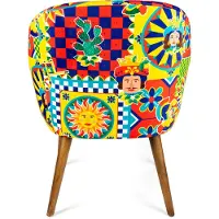 Excelsa Sessel Sicilian Rhapsody aus Polyester und Sperrholz 70x65x83 cm mehrfarbig