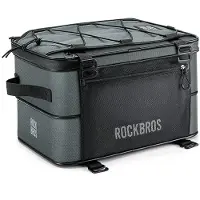 RockBros Road to Sky Fahrrad Gepäckträgertasche 15L+16,8L Hinter Gepäckträgertasche Grau