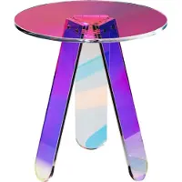 StarTech.com Acryl-Beistelltisch φ45 x 48 cm - Bunter Acryl-Couchtisch - Leicht zu Reinigen - für Kaffee, Getränke, Essen, Snacks - Wohnzimmer, Schlafzimmer & Co.