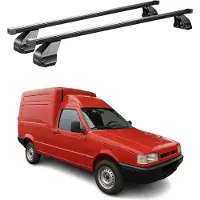 Menabo Dachträger Grundtäger für Fiat Fiorino 1987-2007 75kg Stahl Schwarz 2 tlg