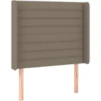 Syfax Kopfteil mit Ohren Taupe 103x16x118/128 cm Stoff