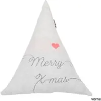 David Fussenegger Kissen gefüllt Silvretta 'Tanne/Merry X-mas' 45 x 50 cm Filz- Hellgrau #