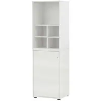 Proregal Möbelpartner Büromöbel Set Pigeon | Aktenregal, Aktenschrank & Regalkreuz | Breite 51cm | Weiß von