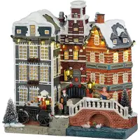 Luville Fassade Straße Amsterdam batteriebetrieben L 20,5 x B 11 x H 25 cm (multi)