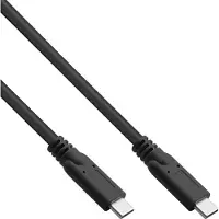 InLine USB 3.2 Gen.1x2 Kabel, USB-C Stecker/Stecker, schwarz, 3m, 3 m, USB C, USB C, USB 3.2 Gen 1 (3.1 Gen 1), 10 Gbit/s, Schwarz