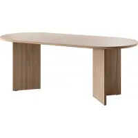 Selsey Esstisch Ovo - Tisch oval, Holzoptik Lindberg Eiche, 204 x 90 cm