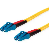 Telegärtner LWL Rangierkabel 2x E9/125 OS2, 1x LC Duplex - 1x LC Duplex, gelb, 2 m