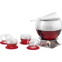 Bohemia Bowle-Set, (Set, 11 tlg.), (Feuerzangenbowle), inkl. vier Bowletassen mit Filzuntersetzer
