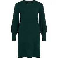 Vila Strickkleid "VIKERRY O-NECK KNIT DRESS - NOOS" Materialmix, regular fit
