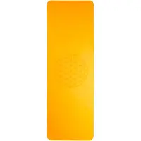 Berk Esoterik Yogamatte TPE ecofriendly - Blume des Lebens orange, grau