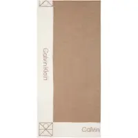 Calvin Klein Schal Linen Blend Emblem Pareo Scarf LV04F9021G Beige