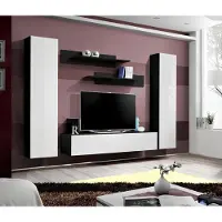 Xl Moebel Gmbh Wohnwand Weiß Stil Design Lowboard TV-Ständer Holz Wandschrank Neu