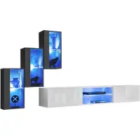 Xl Moebel Gmbh Luxus Möbel Designer Wohnwand TV-Ständer 3x Wandschrank Sideboard Holzmöbel
