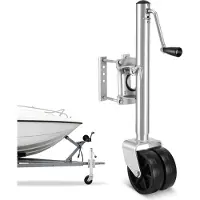 StarTech.com Stützrad für Anhänger & Bootstrailer - Jockeyrad - 907 kg Tragkraft - Hub 381–685 mm - PP-Doppelrad - Ergonomischer Griff - Für Wohnmobile & Nutzanhänger
