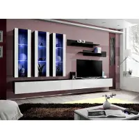 Xl Moebel Gmbh Wohnwand Hänge Vitrine Wohnzimmer Lowboard TV Ständer Modern Design Set 7tlg.