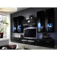 AEA Komplette Wohnwand Modern Design Wohnzimmer Einrichtung Regale TV-Ständer