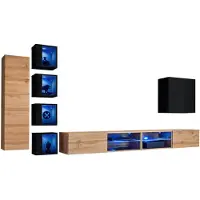 Xl Moebel Gmbh Komplett Designer Modern Wohnwand Wand Regale TV-Ständer Holzmöbel Wandschrank