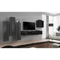 AEA Design Wohnwand TV Ständer 3x Wandschrank Sideboard Schrank Luxus Möbel
