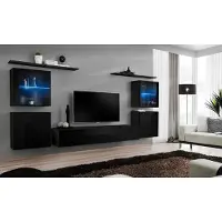 Xl Moebel Gmbh Schwarz Wohnwand Wohnzimmermöbel Luxus Wand Schrank Komplett Designer Neu