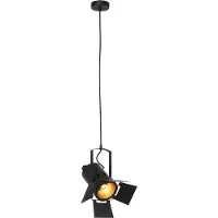 Mexlite Pendelleuchte Carré 1-flammig Mattes Schwarz 25x20cm