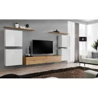 Xl Moebel Gmbh Garnitur Set 7tlg Luxus Neu Wohnwand Braun TV Ständer Wandschrank Holz