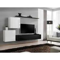 AEA Wohnwand Holzmöbel Komplett 4tlg Luxus Neu 2x Wandschrank TV Ständer Design