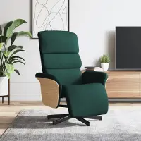 vidaXL Möbel-Stil Relaxsessel mit Fußteil Dunkelgrün Stoff Fernseh- & Relaxsessel 2025 - Neu9830465