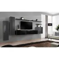 Xl Moebel Gmbh Luxus Wohnzimmer Moderne Designer Möbel Grau Wohnwand TV-Ständer Wandregal