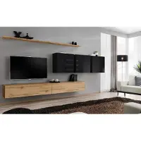 Xl Moebel Gmbh Design Wohnwand Braun Sideboard TV-Ständer Wandschrank Wohnzimmermöbel Komplett