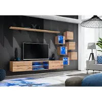 Xl Moebel Gmbh Braun Wohnwand Wohnzimmermöbel Wand Schrank Luxus Set Neu Holzmöbel