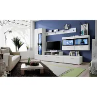 Xl Moebel Gmbh Wohnwand Luxus Set Wohnzimmer TV Ständer Vitrine Holz Wandschrank Neu