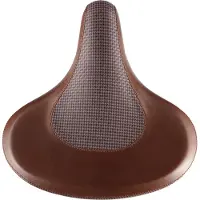 Velo Bicycle Saddle Cruiser w/spring brown leather/fabric texture