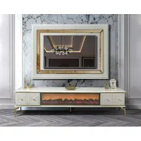 Xl Moebel Gmbh sideboard Schrank rtv mit Kamin Wohnwand Set TV Panel Edelstahl Luxus Möbel