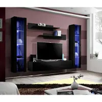 Xl Moebel Gmbh Wohnzimmer Wohnwand Lowboard Holz Wand Regale Design Schwarz Modern Set 5tlg